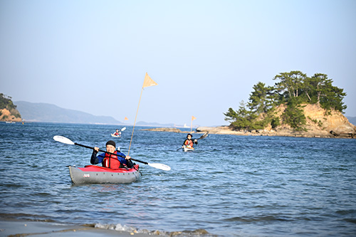 カヤックで油谷湾を堪能