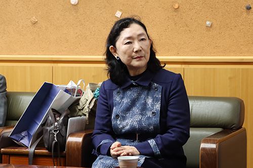 竹内正兵衛の玄孫である竹内智子さん