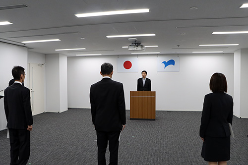市長あいさつの様子