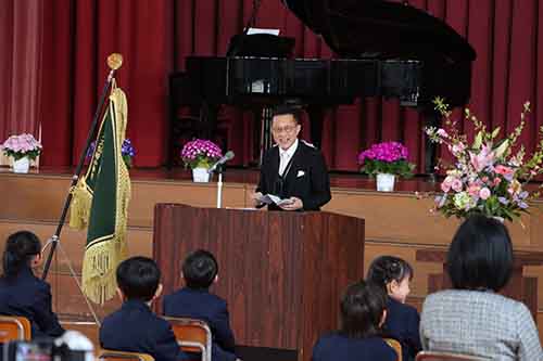 藤本校長のあいさつ