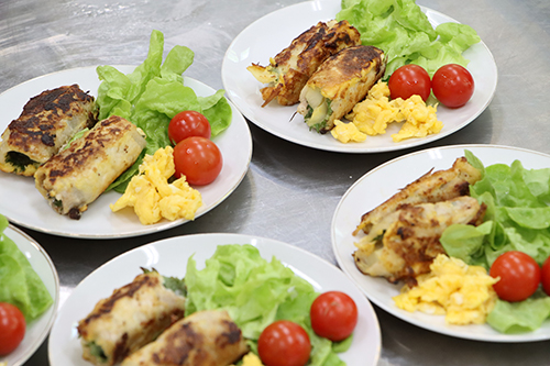 タケノコと豚肉のピカタ（完成品）