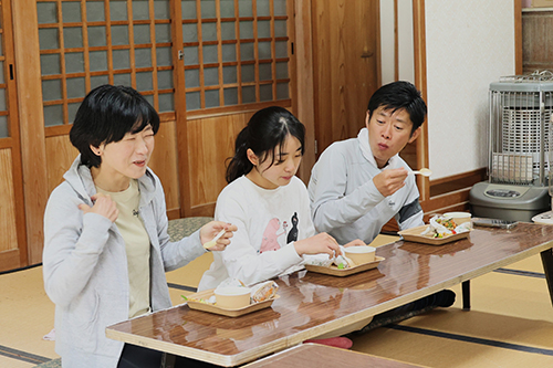 朝ごはんを楽しんだ