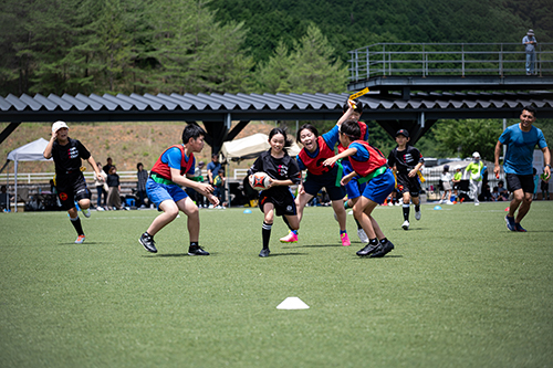 タグラグビーの試合の様子3