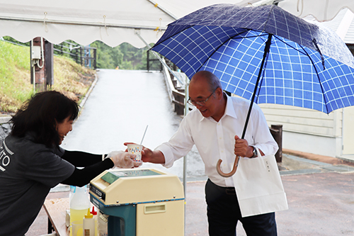 最後には長門ゆずきちシロップのかき氷がふるまわれた