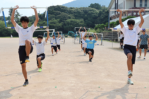 陸上競技のようす