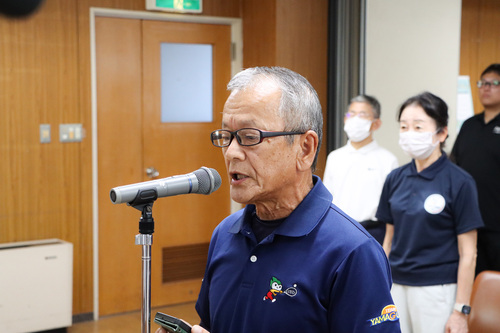 決意表明を行った桐木さん