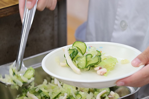 長門ゆずきちで和えられた「仙崎ぶとイカゆずきち和え」