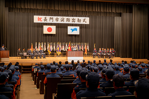 令和8年長門市消防出初式が開催されました
