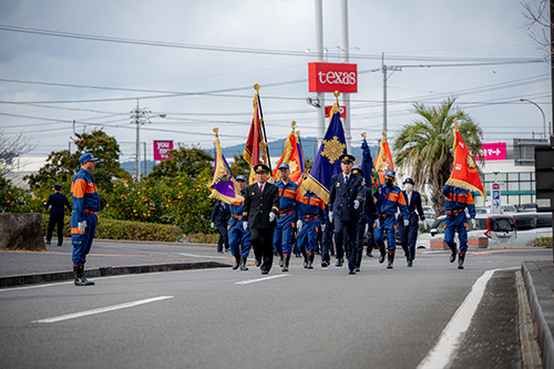 観閲行進の様子
