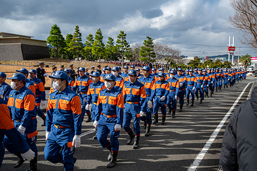 観閲行進の様子