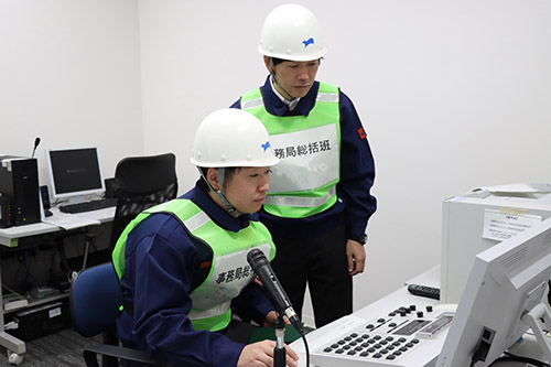 告知放送で市民へ避難指示