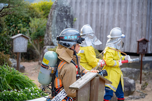 消火の様子（放水なし）