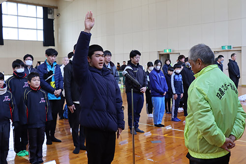 中川敬仁さんによる力強い選手宣誓