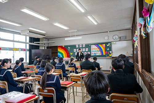 最後のホームルームの様子