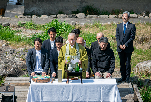 川床のシーズンを迎え、安全祈願祭に関係者らが参加