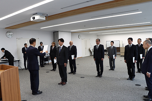 辞令交付の様子