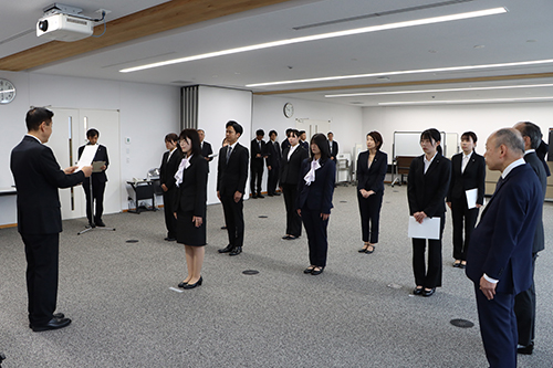 辞令交付の様子