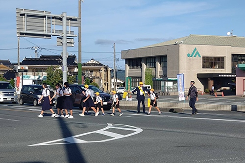 JA山口県長門統括本部前の交差点