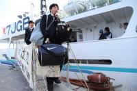 55日間の遠洋航海を終え、帰港した生徒たち