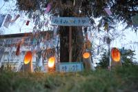 三隅公民館前に「ミニチュア竹林」を設置