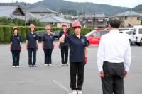 訓練開始を市長へ報告