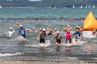 Aクラス・Bクラス合わせて、約50人の小学生がトライアスロンに挑戦