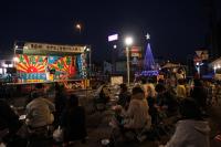 湊中央区ポケットパーク周辺を通行止めにしてイベントを開催