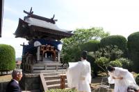 三隅八幡宮の古屋正次宮司が祝詞を奏上