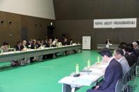 山陰道の早期実現を目指す総会に関係者ら約50人が出席