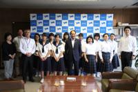 市内中学生との防災交流を通して、被災経験と地域防災で必要なことを伝える