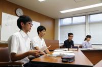 長門市役所をインターンシップで訪れた4人
