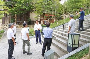 昨年に続き、長門湯本温泉で行われた景観インフラ点検