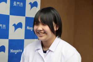 全国大会に出場する深川中学校２年生の河野 彩美（かわの あやみ）さん