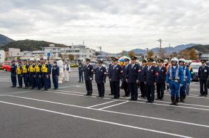 年末年始特別警戒隊出動式の様子