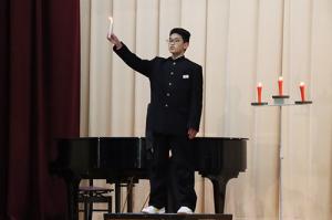 三隅中学校で第55回立志式が開催